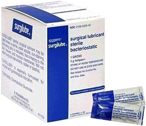 Surgilube 3 g FoilPac Packets, box of 144